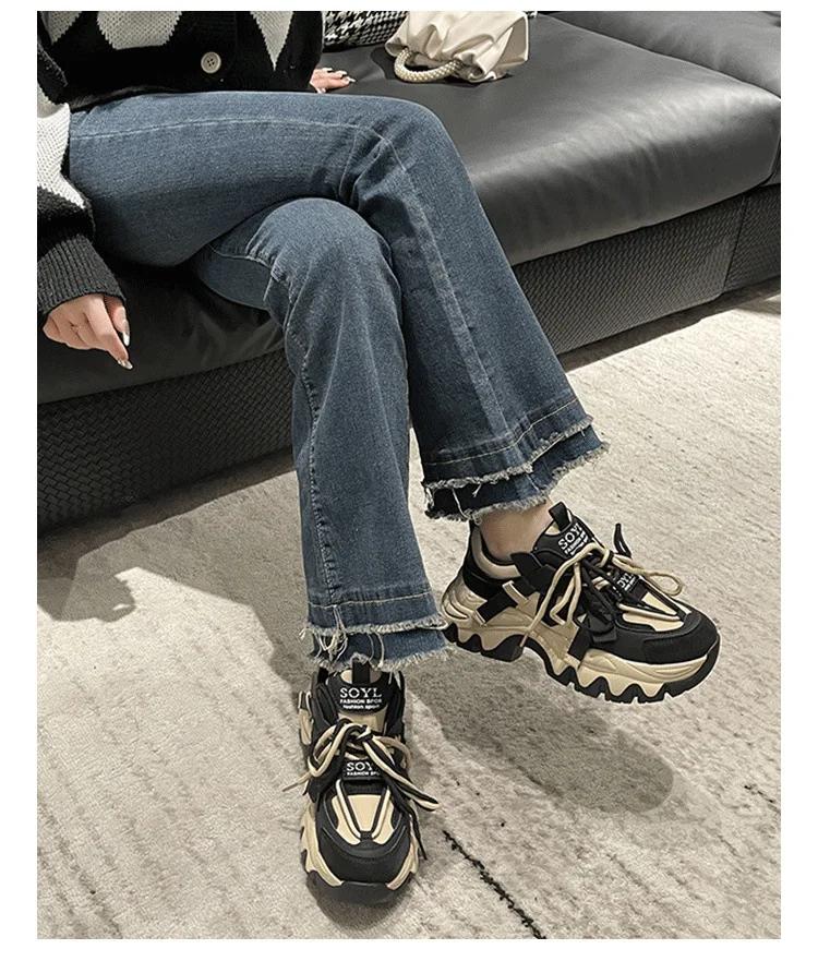 Fashion Casual Platform Sneakers Women Spring Autumn New Designer Sports Shoes Female Color Match Zapatillas Mujer