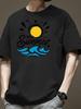 Men's High-Quality 100% Cotton Short - Sleeve T - Shirt for Summer-Casual Comfortable Breathable and Versatile Crew - Neck Top