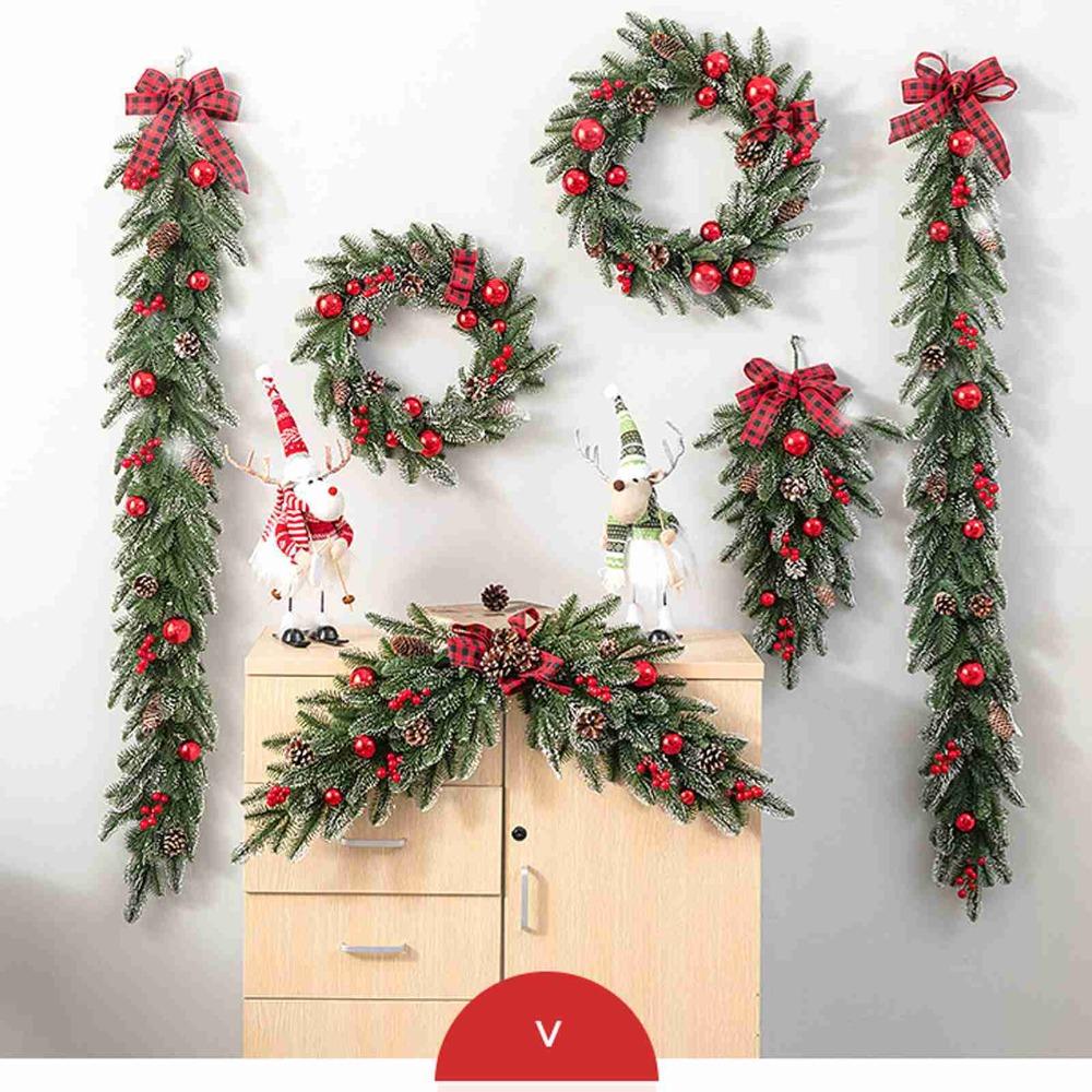 Christmas Upside Down Wreath 60cm Xmas Wreath New Teardrop Wreath  Front Door