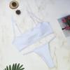 Sexy Women Swimsuit Swimwear Female Striped Bandeau Micro Mini Thong Bikini Set Bathing Suit