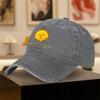 Vintage Washed Distressed Baseball Cap with Retro Sun  The Sun is Trying to Kill Me Print  Lightweight Unisex Adjustable Sna