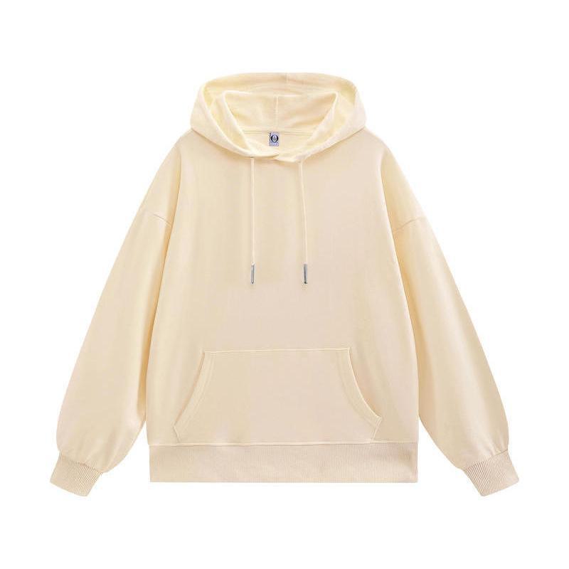 Unisex Thin Hooded Pullovers: Solid Color Sweatshirts, Sportswear, Group Apparel, Customizable with Logo for Spring and Autumn.