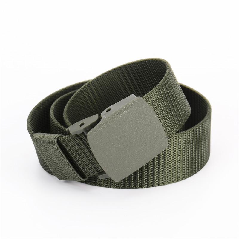 Outdoor Sports Nylon Tactical Belt Plastic Buckle Anti-Allergy Canvas Belt Men's Casual Environmental Protection