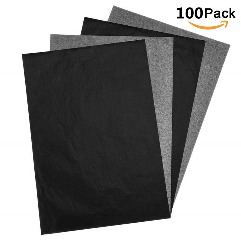 Large Single-Sided Black Carbon Graphite Paper for Non-Stick Handwriting & Cross-Stitch Tracing.