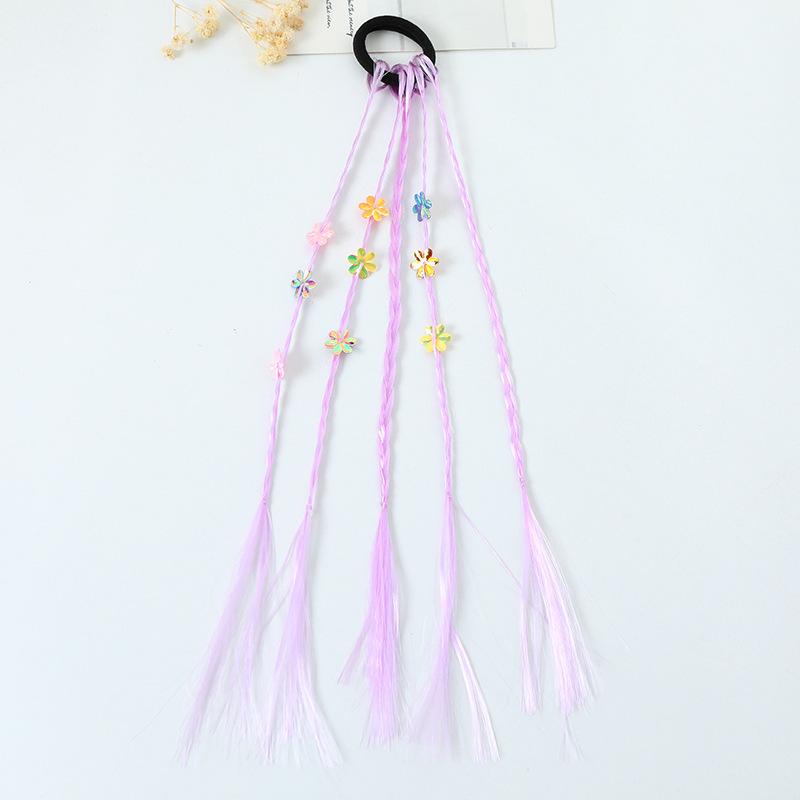 1PC Lovely Girls Colored Dirty Braids Wigs Ponytail Headbands Rubber Bands Hair Bands Headwear Kids Hair Accessories