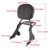 Black Motorcycle Parts Backrest Sissy Bar with Luggage Rack Rear Backrests For Harley Sportster 883 1200 X48 2004-2025
