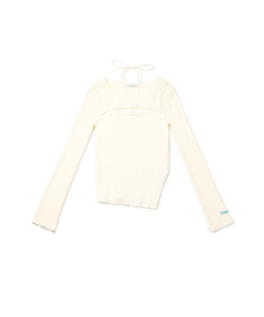 INSTANTFUNK Ribbon Diagonal Knit - Ivory