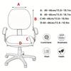 2Pcs/Set  Office Chair Cover Solid Color Stretch Jacquard Elastic Covers For Desk Computer Chair