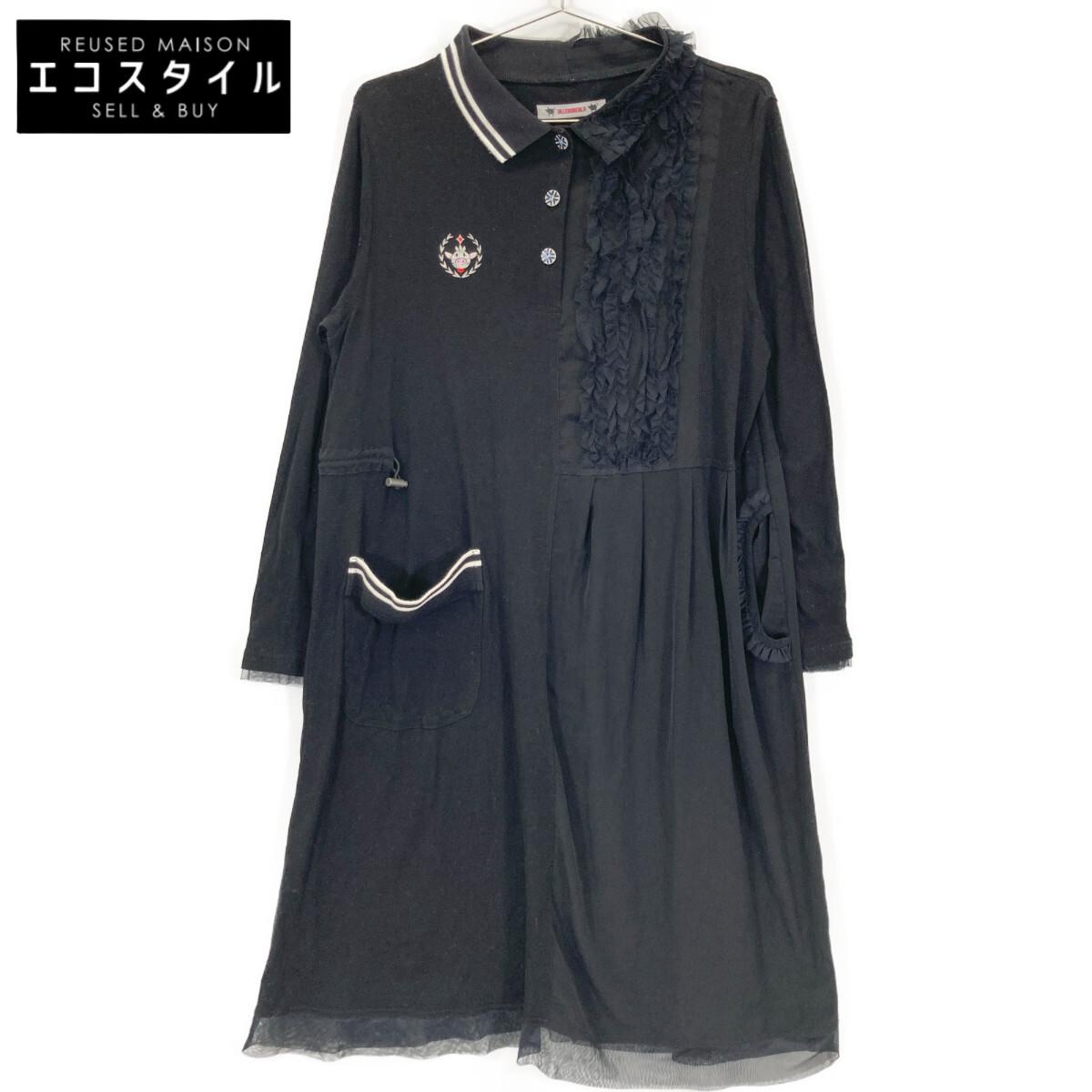 

Платье-комбинация OLLEBOREBLA черного цвета с оборками Не указано черныйБ/у