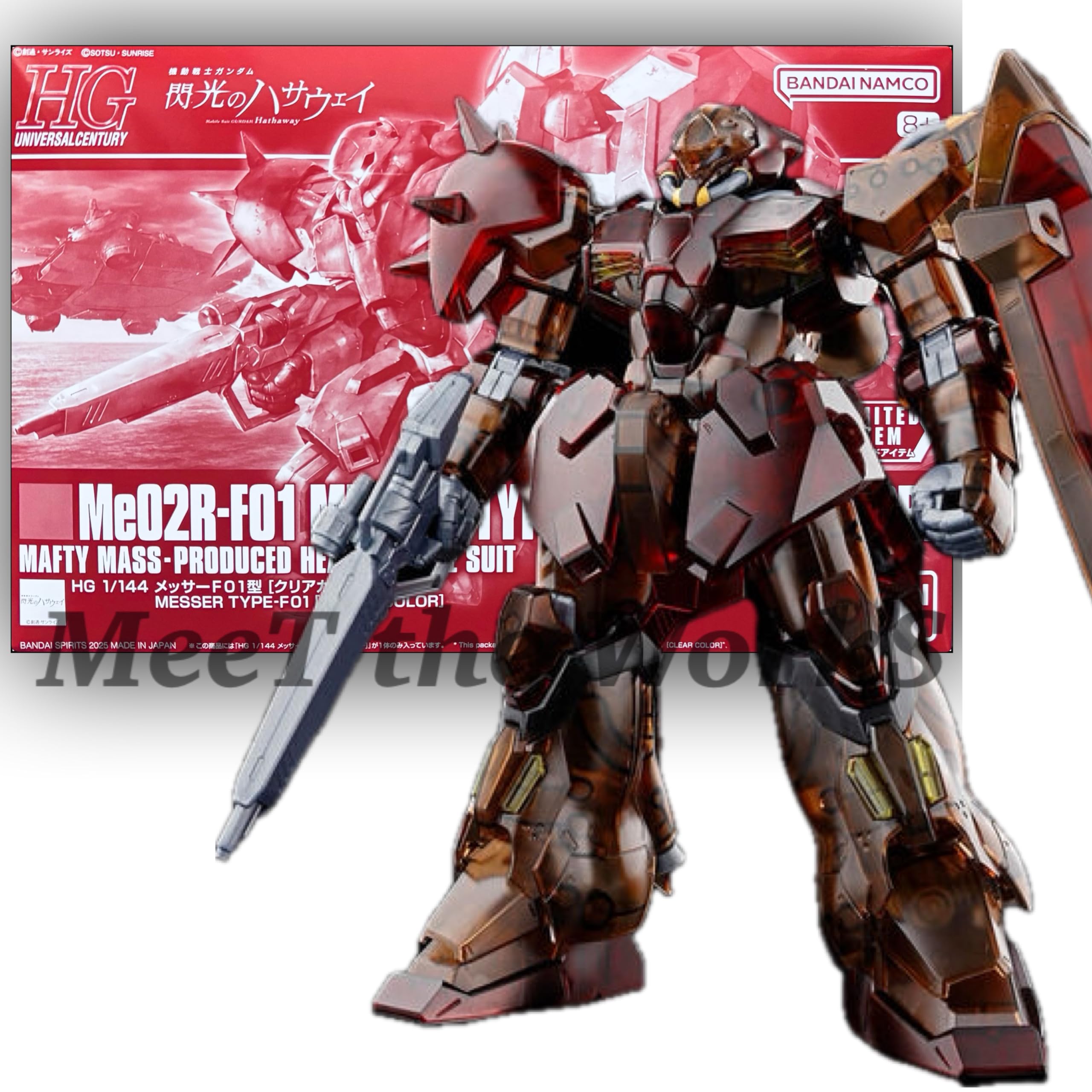

[HG] 1/144 Messer F01 Type [Clear Color] Mobile Suit Hathaway s Flash Plastic Model Kit - Event Limited Edition