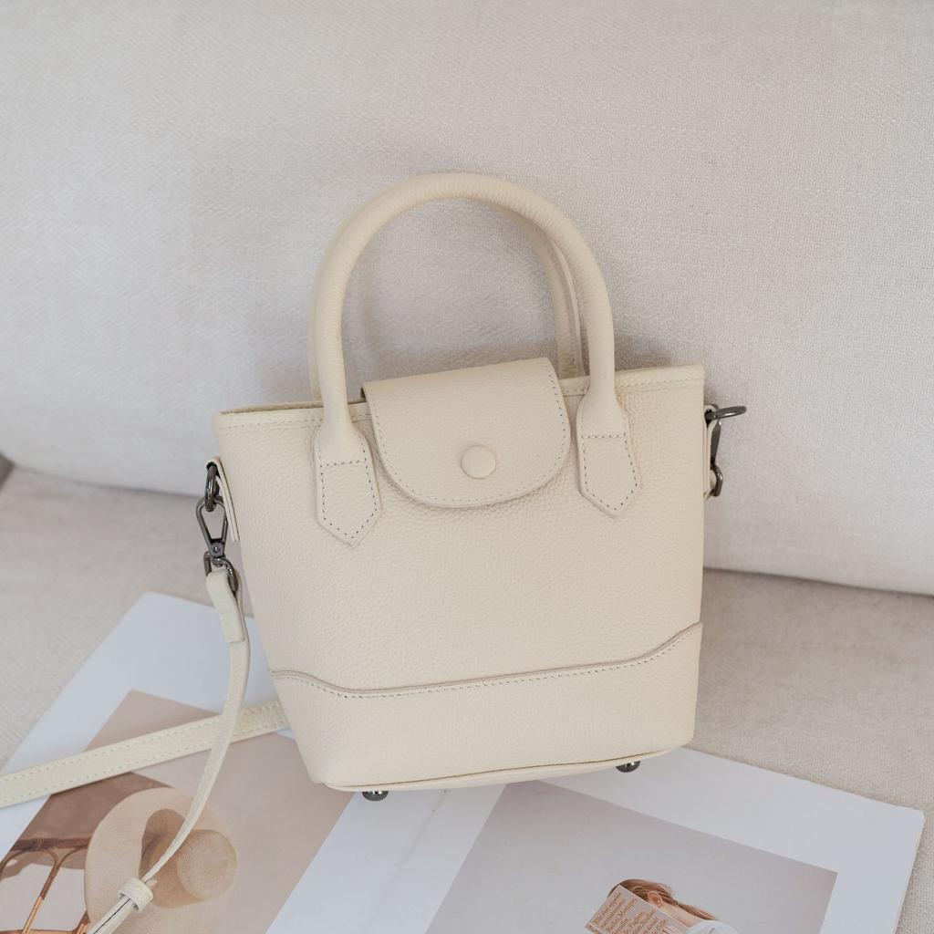 Rindsleder Tasche Umhängetasche Quadratische Tasche, Beliebte Mode Einfarbig Nische Damen Ein Schulter Praktisch Tragbar