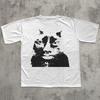 Funny Cat T Shirt Retro Vintage Cats Lover Meme Unhinged Clothes Kitten Gen Z Humor Vintage Designer Clothes Streetwear