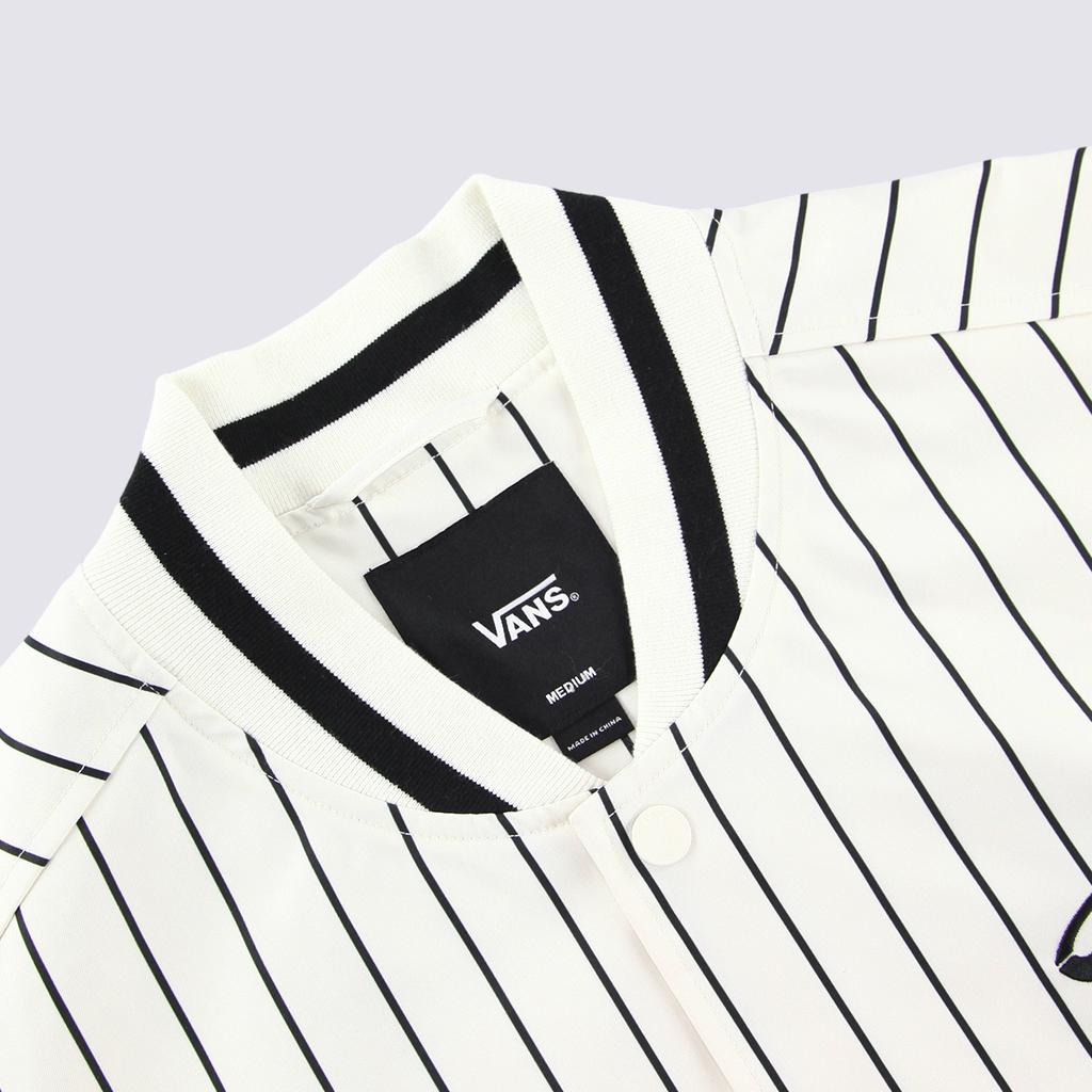 Vans Ss25 Team Fashion Comfortable Striped Jacket Men Jacket White VN000NESFS8