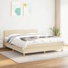3140790 vidaXL Divan Bed with Mattress Cream 160x200 Cm Fabric