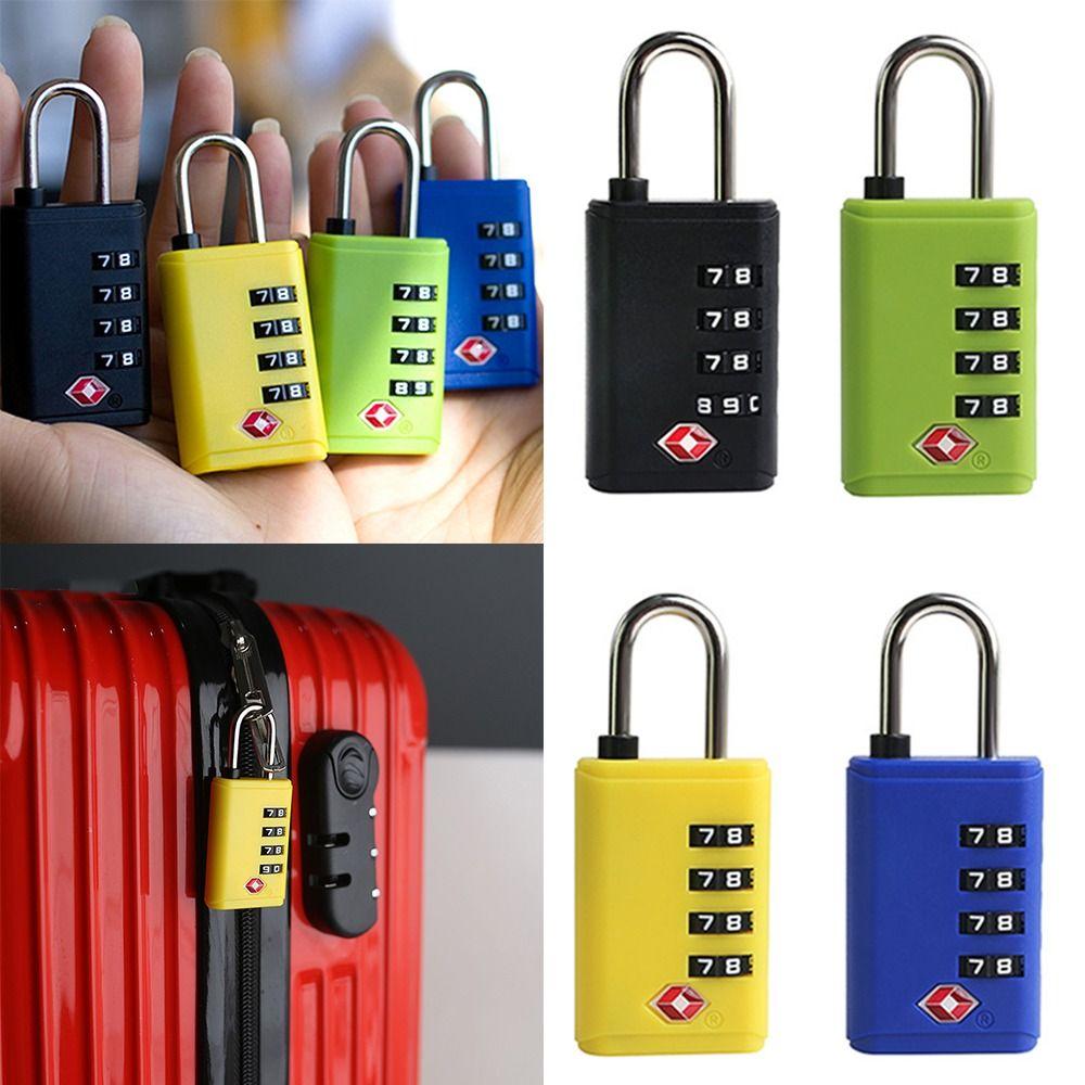 Padlock 4 Digit Combination Lock TSA Cabinet Locker New Customs Password Lock  Travel