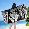 Japanese Junji Ito Tomie Microfiber Blanket Quick Drying Beach Towels Oversized Printing Super Absorbent Pool Towel Blanket