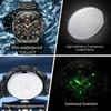 OLEVS 3653 Mans Watch Multifunctional Chronograph Quartz Watch Moon Phase Watches For Man Waterproof High Quality Original Brand