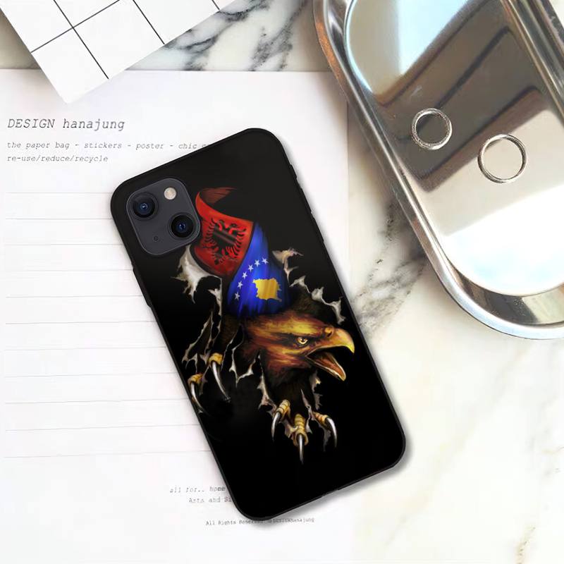 RUICHI Albania Flag Phone Case For iPhone 11 12 Mini 13 Pro XS Max X 8 7 6s Plus 5 SE XR Shell
