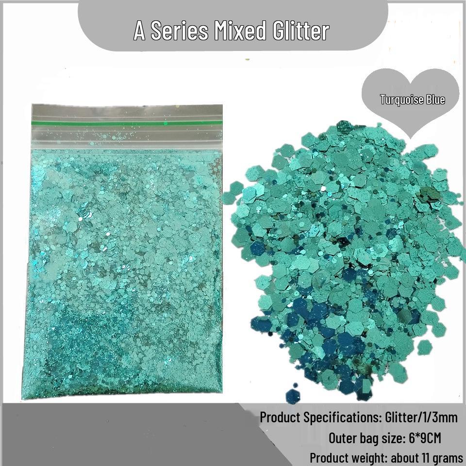 Glitter para Nail Art Transfronteiriço Lantejoulas 1/3MM - Cores Básicas para DIY Estilo Nightclub Palco Gotejamento de Resina.