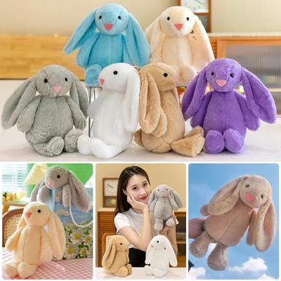30cm Coelho de Pelúcia Fofo Brinquedo de Pelúcia Boneca Companheiro de Dormir para Bebês Boneca Coelho de Pelúcia Fofa de Orelhas Compridas Presente para Crianças pelúcias
