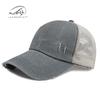 Criss Cross Hat Washed Distressed Baseball Cap Ponytail Hat High Messy Bun Ponycap for Women
