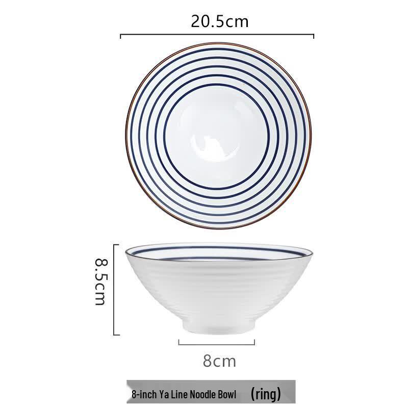 Qian Xing 8-inch Ceramic Soup & Noodle Bowl