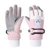 Kids Winter Ski Gloves Waterproof Warm Fleece Lined Touchscreen Cartoon Design Boys Girls Ages 3-13