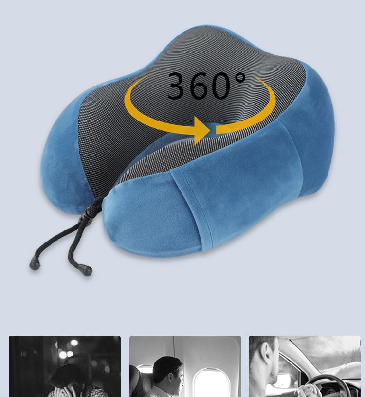 Hump-Shaped Memory Foam U-Shaped Neck Pillow for Office, Travel, and Business Trips