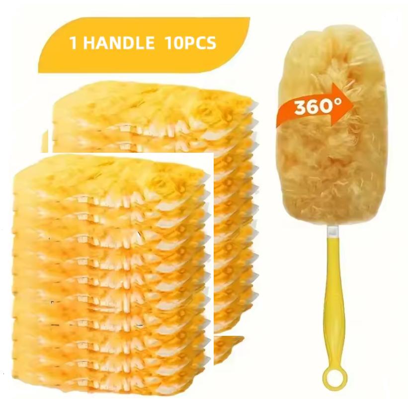Double Sided 360 Electrostatic Duster Spider Web Cleaner Disposable Feather Duster for Roof Desktop Dust Cleaning Cleaning