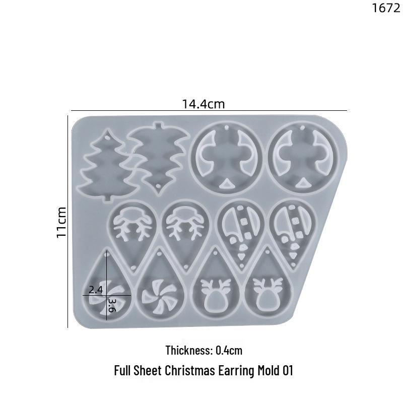 Crystal Epoxy DIY Mold Set for Halloween & Christmas Earrings and Ornaments