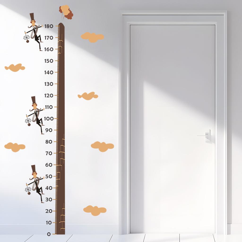 Creative Magic Witch Height Chart Sticker for Living Room Kids Room Wall Decoration Growth Ruler Wall Art