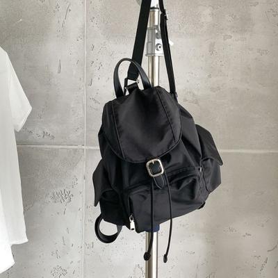 Nylon Shoulder Bag Women's New Flip Casual School Bag Niche Design Backpack