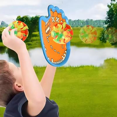 Werfen und Fangen Spiel Kinder Werfen Fangen Ball Set mit Schlägerbällen Outdoor Strandspielzeug Geburtstagsgeschenke für Jungen Mädchen 3-12 Jahre alt