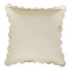 1pcs Cotton Embroidered Pillowcase with Wave Ruffle Trim Solid Bohemian Cushion Cover for Sofa Only Pillowcase