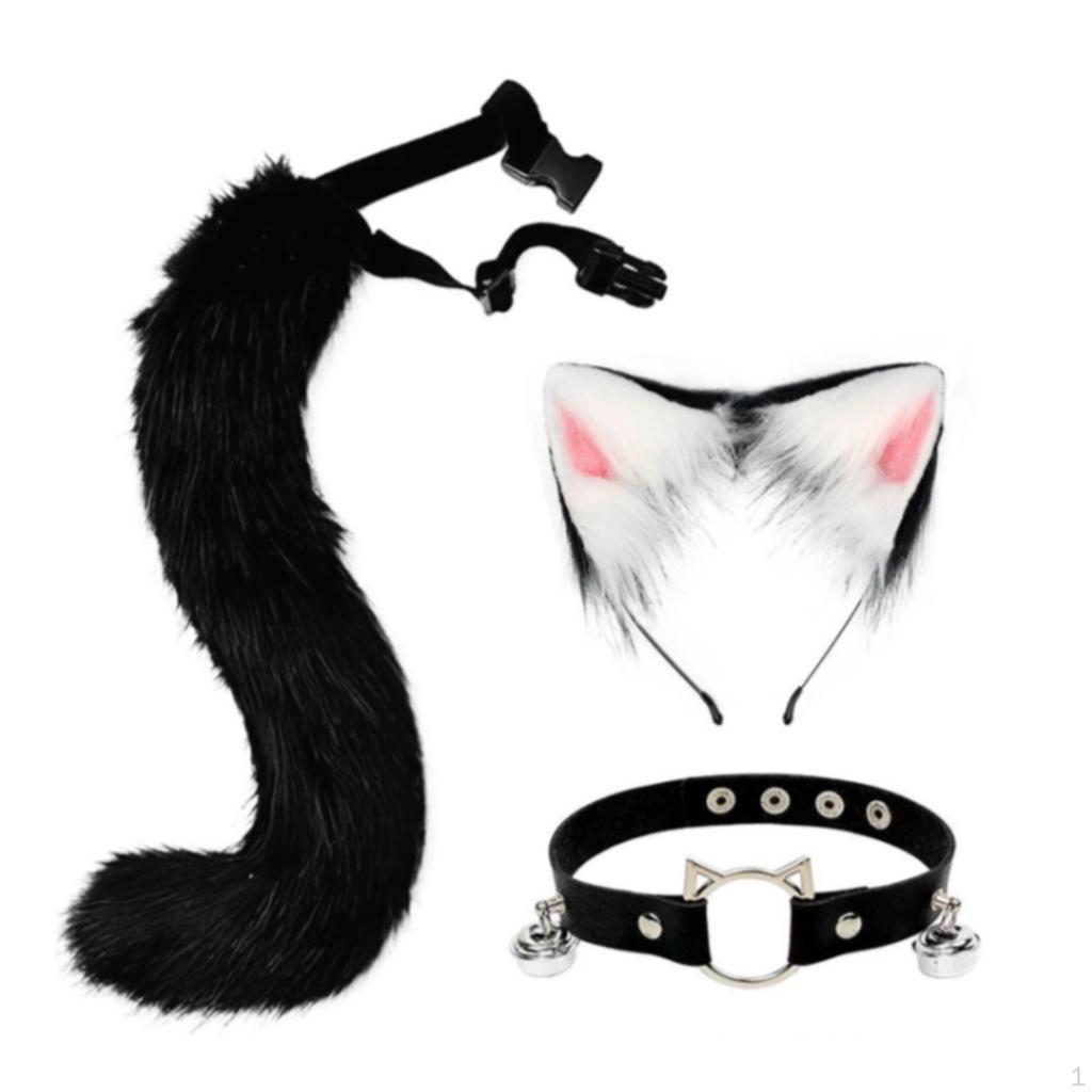 Cosplay Costume Ears Tail Headband Set for Adults And Kids Features Soft Comfortable Material