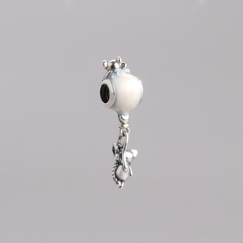 Pan Jia S925 Sterling Silver White Hot Air Balloon Mouse Beads Bracelet for Women