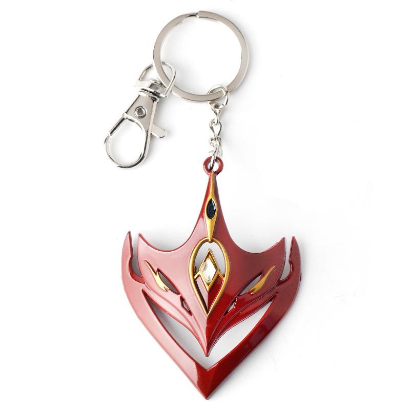 Genshin Impact Porte-clés Collier en alliage Tartaglia Xiao Accessoire Cosplay