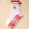 Cotton Pilates Socks Breathable Cherry Embroidery Socks New Yoga Socks