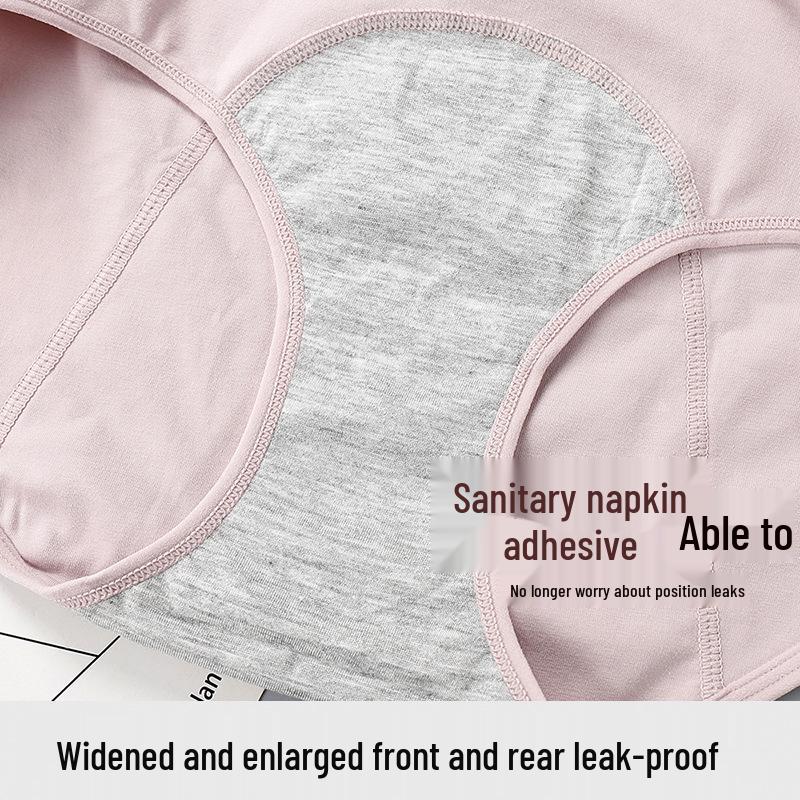 Bannore Women's Plus Size High-Waisted Leak-Proof Menstrual Cotton Briefs