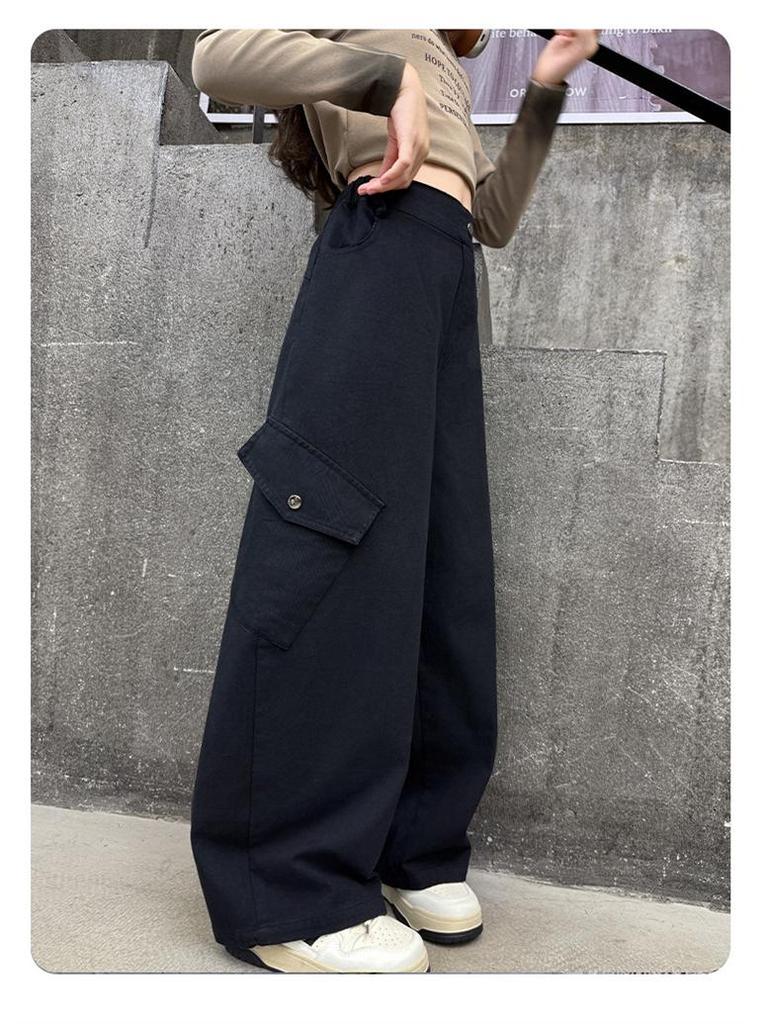 2025 Trendige Mädchen-Cargohose - Koreanischer Stil, lässige Hose für Frühling & Herbst