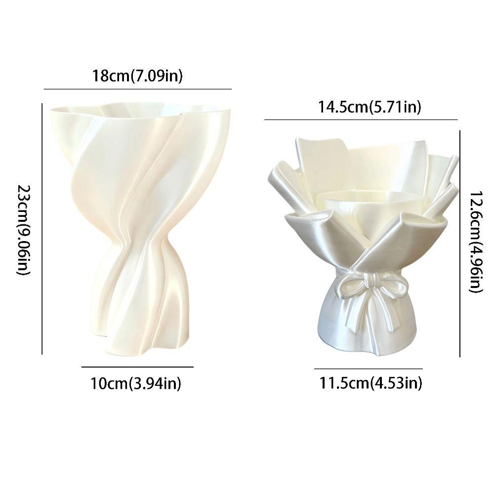 3d Printed Flower Holder Silk Texture Flower Display Container Nordic Style Desktop Ornament Room
