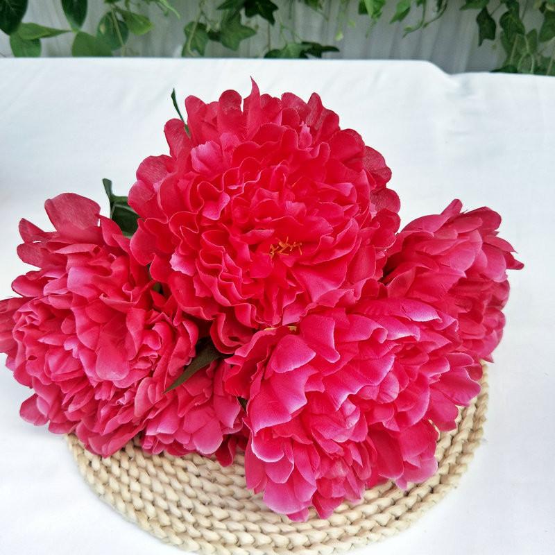 Silk Peony Oversized Flowers With Artificial Blooms For Wedding Decorations