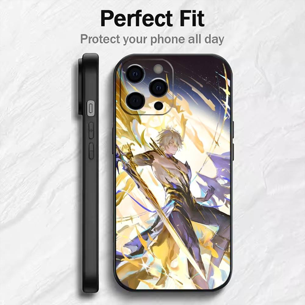 

Flame Reaver P-Phainon Game Star Rail Phone Case For iPhone17,16,15,14,13,12 Plus,Max Soft Silicone Black Cover iPhone14Plus