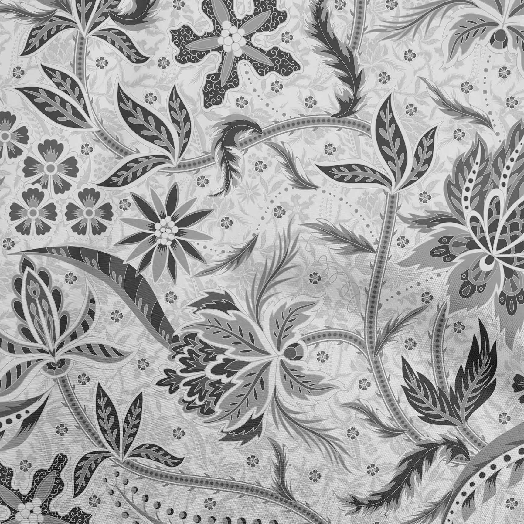 

oneOone Cotton Flex Темно-синя тканина Jacobean Floral Швейні Ремісничі проекти Принти на тканині 40 дюймів 42 Inch Wide - Viscose Chiffon сірий колір