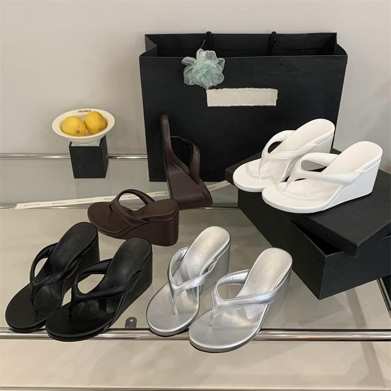 Fashion Eilyken Solid Platform Clip Toe Wedges Women Slippers Fashion High Heels Sandals Summer Flip Flops Slide Shoes