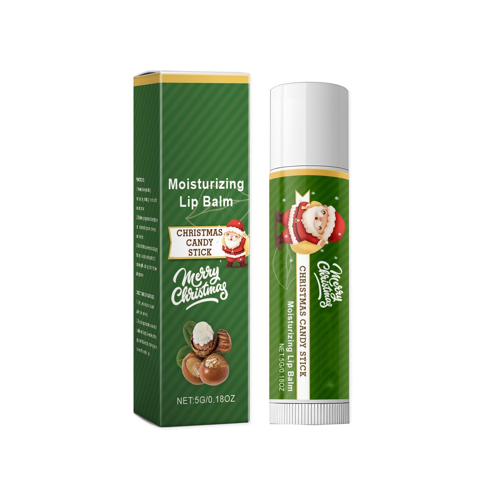 

Помада рождественской серии Нежная увлажняющая питательная помада для губ Уход за кожей губ Бальзам для губ One Size зелёный