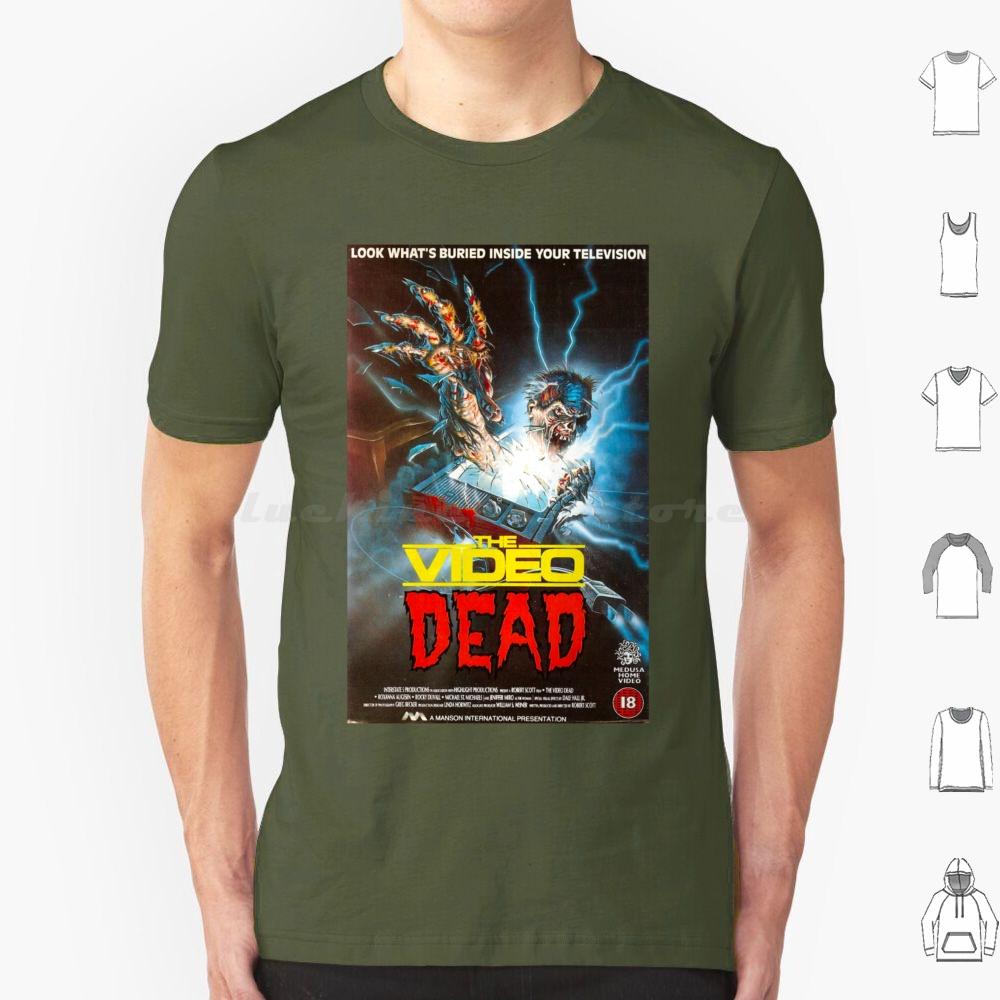 The Video Dead Full Vhs Cover T Shirt Big Size 100 Cotton Video Dead Vhs 80s Video Rental Dead Retro Tape Cassette Cover