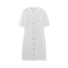 Kaslead New Arrival Women's Clothing Fashion Style Fashion Minimalist Two-Color Knitting Short Sleeve Button Dress Sweater