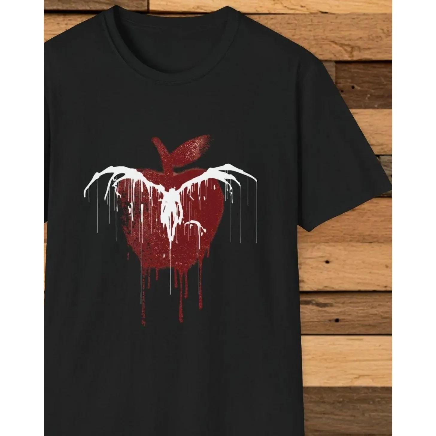 2026 Death Angel Anime T-Shirt, Death Note Shirt, Manga Graphic Tee, Shinigami Apple Tee, Death Note Shirt, Anime Lover Top 4XL