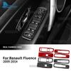 Echter Weicher Kohlefaseraufkleber Für Renault Fluence 2009 2010 2011 2012 2013 2014 LHD Auto Fensterheberknopf Rahmen Zubehör